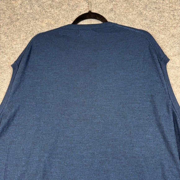 Britches Navy Blue Sweater Vest 5X Merino Wool Blend Classic Pullover Layering - Picture 10 of 13
